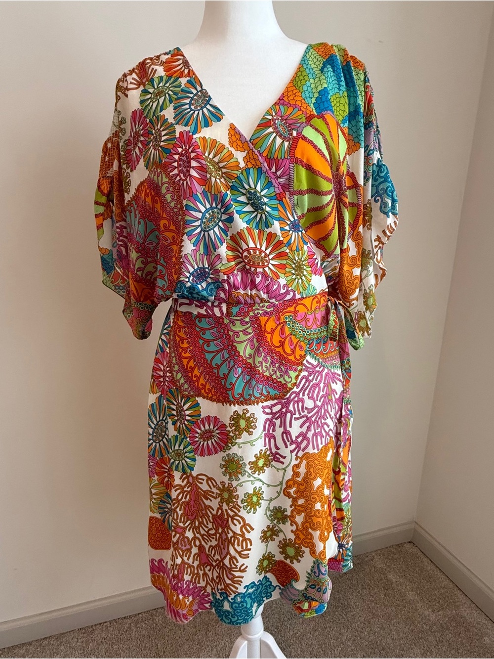 Vintage Trina Turk Silk Wrap Dress